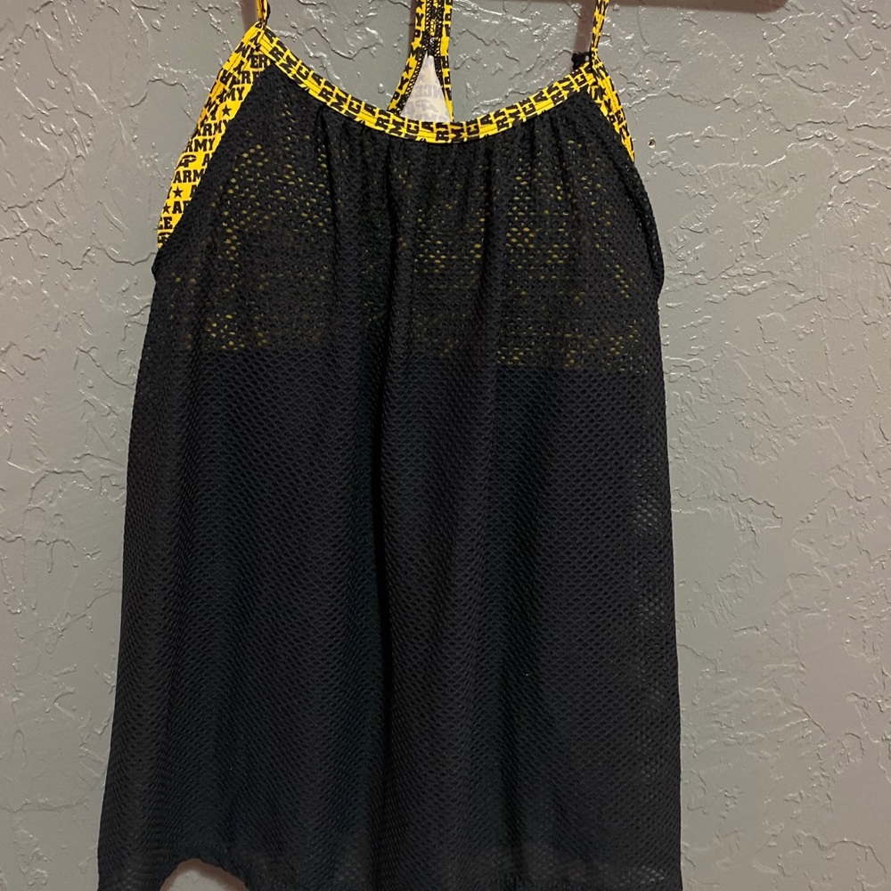 ARMY tank top with built in sports bra